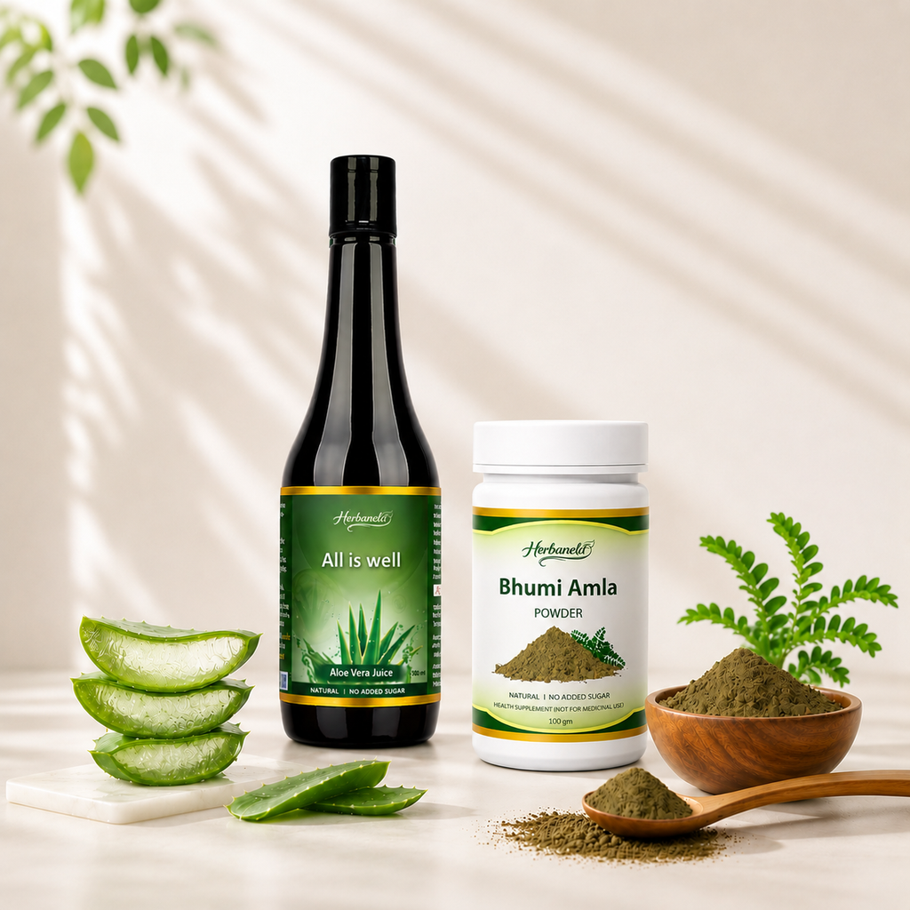 Aloe Vera and Bhumi Amla Powder Combo